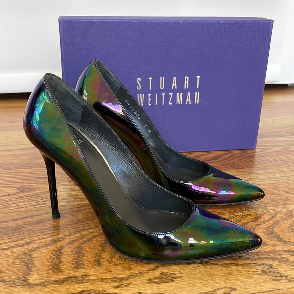 STUART WEITZMAN Nouveau Black Petrol Pump